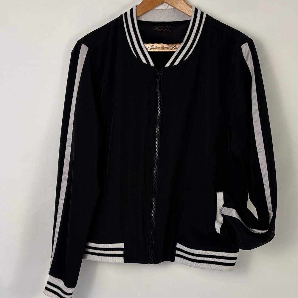 Marc New York Black and White Varsity Jacket
